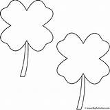 Coloring Leaf Four Clovers St Patrick sketch template