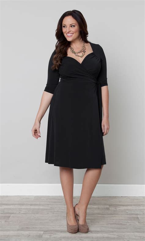 sweetheart knit wrap dress knit wrap dress plus size black dresses