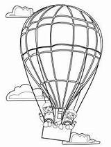 Luchtballon Lachende Kleurplaat sketch template