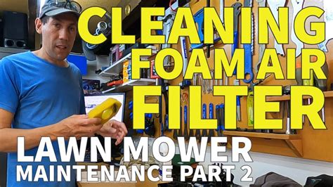 clean lawn mower air filter lawn mower service  maintenance