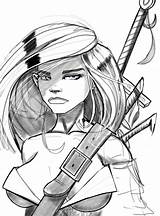 Warrior Sketch Quick Wench Turned Another Comments Characterdrawing sketch template
