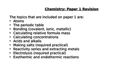 chemistry paper  revision aqa  specification   teaching resources