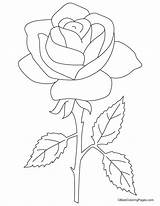 Coloring Roses Pages Rose Petals Flower Getcoloringpages Printable Bouquet sketch template