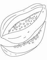 Papaya Coloring Pages Kids Slice Colouring Bestcoloringpages Sheets Printable Template Choose Board sketch template