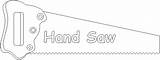 Saw Hand Handsaw Template sketch template