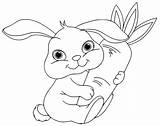 Rabbit Coloring Children Pages Kids Color Funny Printable Print Animals sketch template
