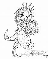Mermaid Drawings Coloring Pages Evil Toon Lineart Scary Cartoon Arzeno Deviantart Easy Coloriage Template Stamps Digi Color Sirène Choose Board sketch template