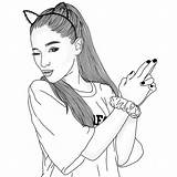 Coloring Ariana Grande Pages Printable Kids sketch template