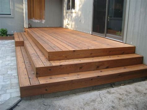 simple deck  wrap  stairs google search