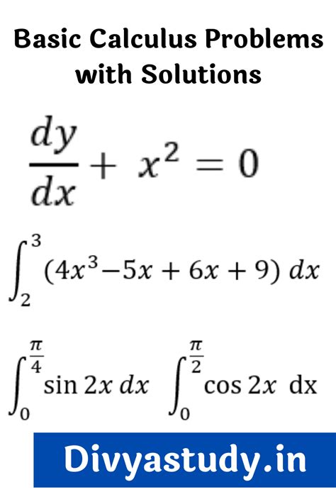 basic calculus problems  solutions class    calculus