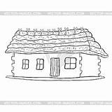 Coloring Thatched sketch template