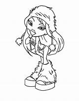 Bratz Coloring Pages Doll Winter Barbie Girls Brats Book Fashion Sasha Colouring Printable Princess Drawing Clipart Season Kids Cute Library sketch template