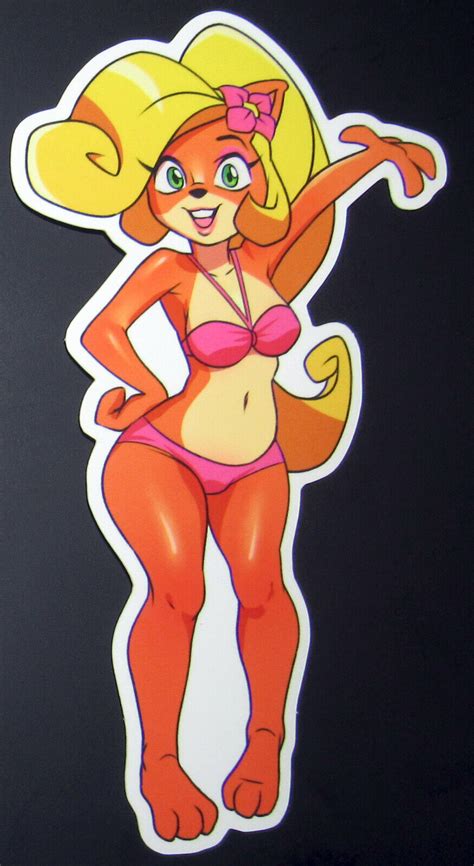 Crash Bandicoot Coco Sexy Oppai 3 1 X 6 Sticker Bikini Version Ebay