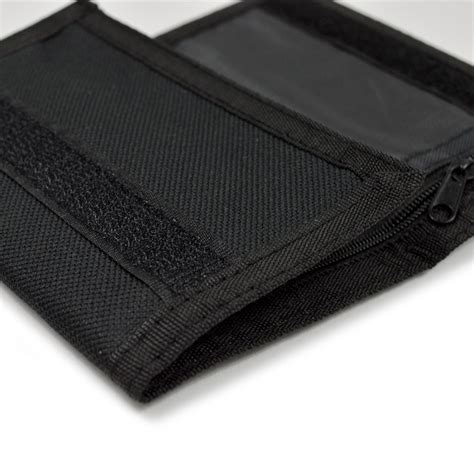 mens polyester tri fold velcro wallets mw