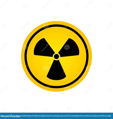 radiation symbol vector icon isolated  white stock vector