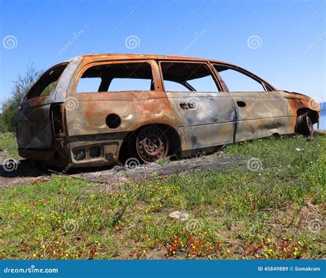 rusty car stock image image  junk insurance vehicle