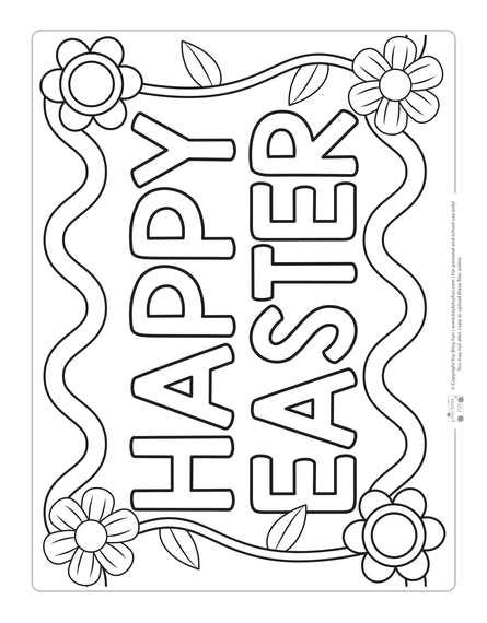 coloring pages  happy easter happy easter coloring page  kids