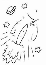 Rakete Zahlen Ausmalbild Ausmalen Weltraum Zum Vatertag Verbinden Malvorlage Schule sketch template