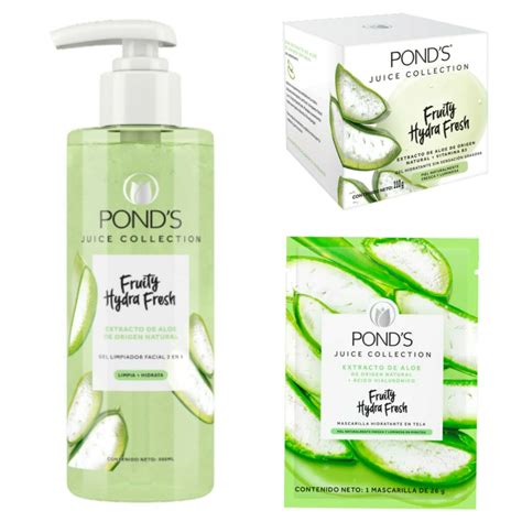 ponds fruity hydra fresh aloe gel hidratante gel limpiador mascarilla ponds skin care