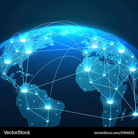 internet concept  global network connections vector image