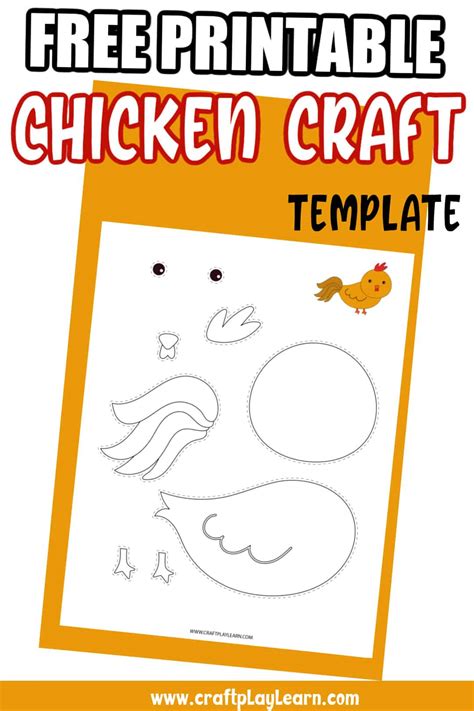 chicken template printable  kids  chicken craft ideas craft
