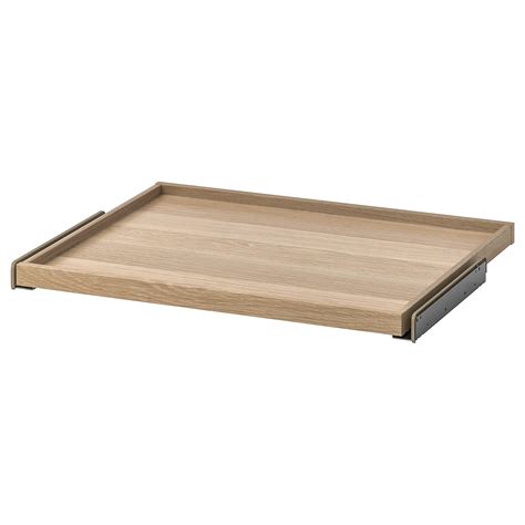 uittrekbare plank komplement wit gelazuurd eikeneffect  cm ikea