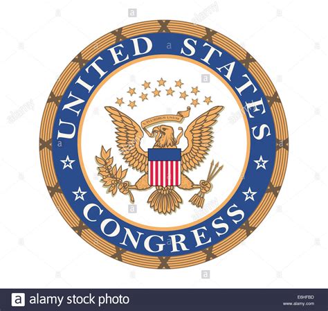 United States Congress Logo Icon Isolated Flag Banner