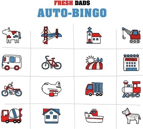 printable auto bingo