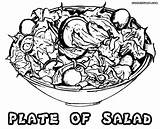 Salad Coloring Pages Printable Color Mash Colorings Getcolorings Food sketch template