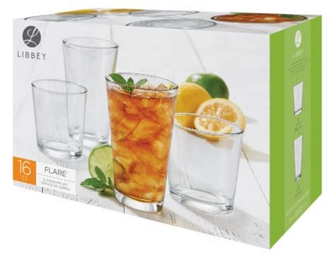 Libbey® Flare 16 Pc Glassware Set 16 Pc Fred Meyer