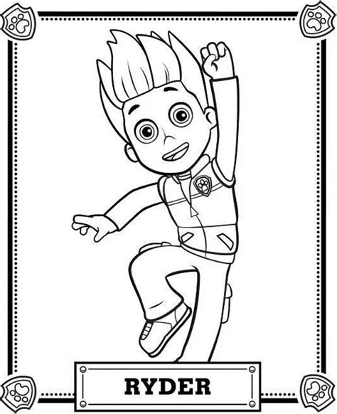 ryder  paw patrol coloring page  printable coloring pages