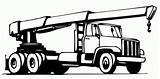 Crane Truck Coloring Pages Cartoon Realistic Choose Board sketch template