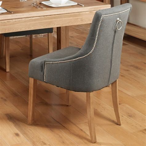dining chairs baumhaus oak dining chair slate grey corf