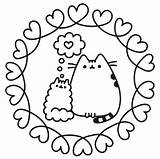 Pusheen Coloring Pages Cats sketch template