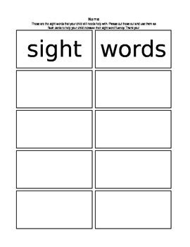 sight word flashcard template darla castonguays money worksheets