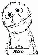 Sesame Coloring Grover Street Pages Printable Elmo Book Color Sheets Face Printables Print Muppets Colouring Clipart Characters Cartoon Count Character sketch template