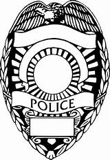 Badge Police Clipart Clip Officer Vector Blank Outline Badges Template Coloring Printable Coreldraw Logo  Kids Cliparts Shield Line Eagle sketch template