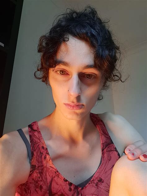 9 months hrt my hair is tied back i don t think i pass 😔 transpassing