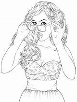 Coloring Girl Teenage Pages Sexy Printable Cool Beach Relaxing Kids sketch template