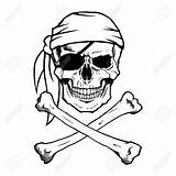 Pirate Skull Crossbones Jolly Drawing Roger Drawings Illustration Simple Skeleton Clipart Stock Tattoo Sketch Vector Tattoos Depositphotos Coloring Calavera Pirates sketch template