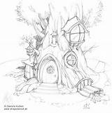 Zeichnungen Skizzen Treehouse Malen Dragonwood Fiabe Landschaftszeichnungen Kohlezeichnungen Hobbit Feen Fürs Alberi Draw Silvo Afkomstig sketch template