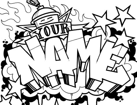 graffiti names coloring pages