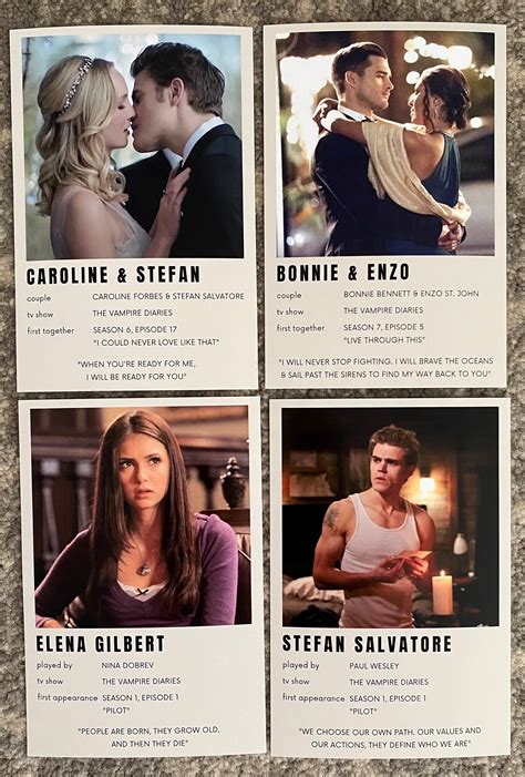 Minimalist Aesthetic The Vampire Diaries Poster Print Pack