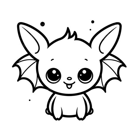 cute bat coloring page  coloring pages  kids  adults outline