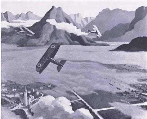 british scouts leaving their aerodrome on patrol over asiago plateau