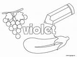Violet Coloringpage Ingles Preescolar sketch template
