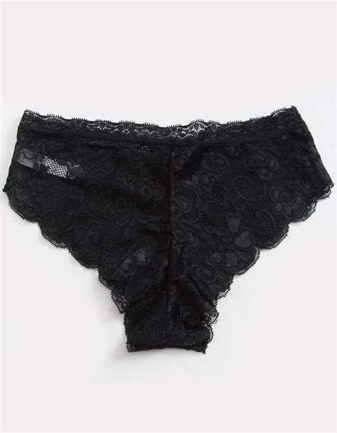 full tilt allover lace black cheeky panties black tillys