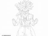 Coloring Trunks Dragon Ball Super Pages Kids Printable sketch template