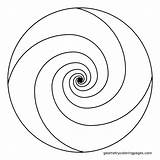 Coloring Pages Swirl Spiral Mandala Ratio Golden Popular Adult sketch template