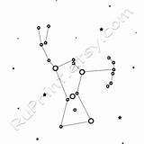 Orion Constellation sketch template